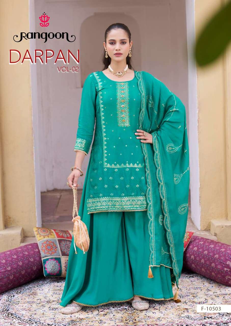 RANGOON DARPAN VOL 2 RUSSIAN JACQUARD KHATLI WORK SUIT CATALOGUE FESTIVAL CLOTHING GUJARAT
